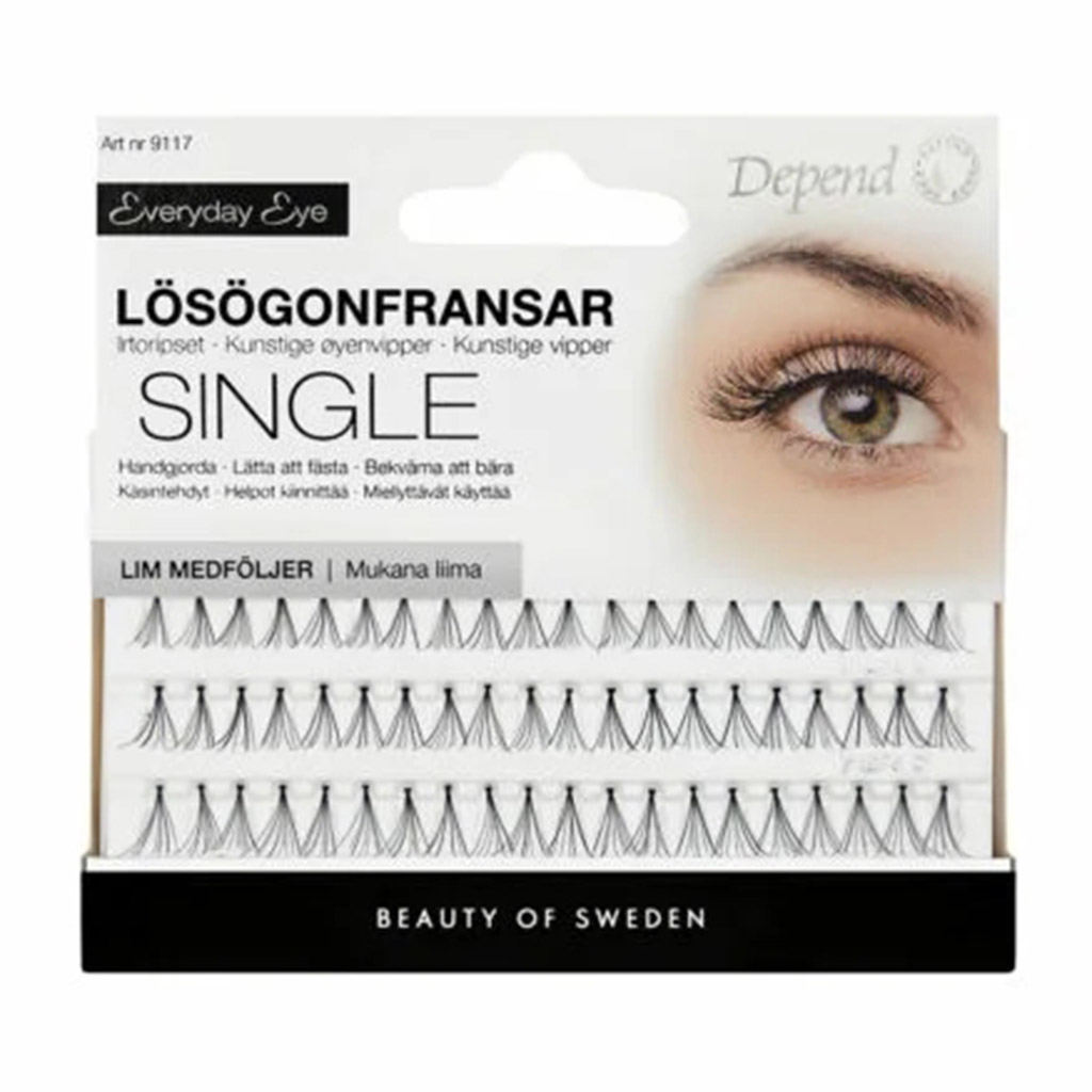 Depend, Wispy artificial eyelashes with glue Charm, Lightweight natural-looking false lashes