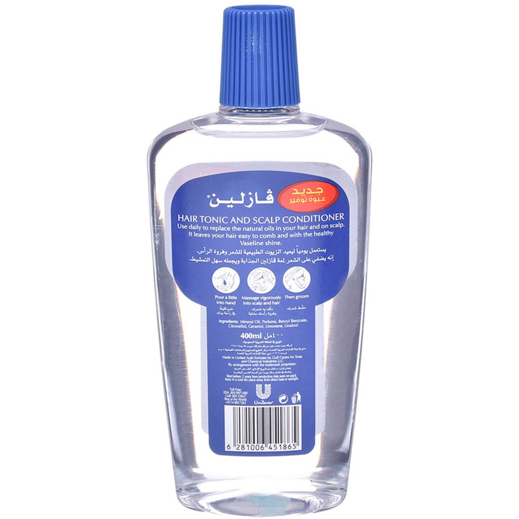 Vaseline, Hair Tonic & Scalp Conditioner, Nourishing tonic for healthy scalp, 400 ml