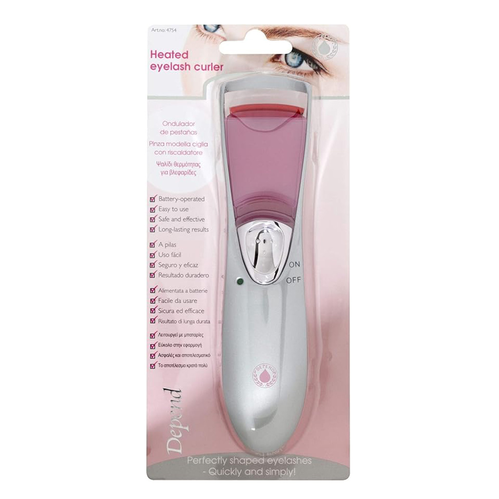 Depend, Heated eyelash curler, Electric heated curler for long-lasting lash lift