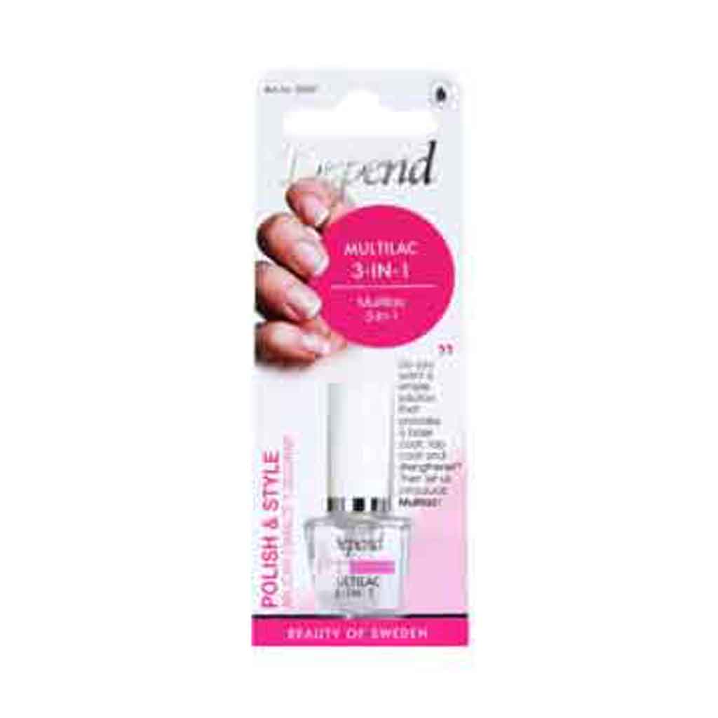 Depend, Nail Care 3 In 1 Multilack, Strengthening, base and top coat for nail protection