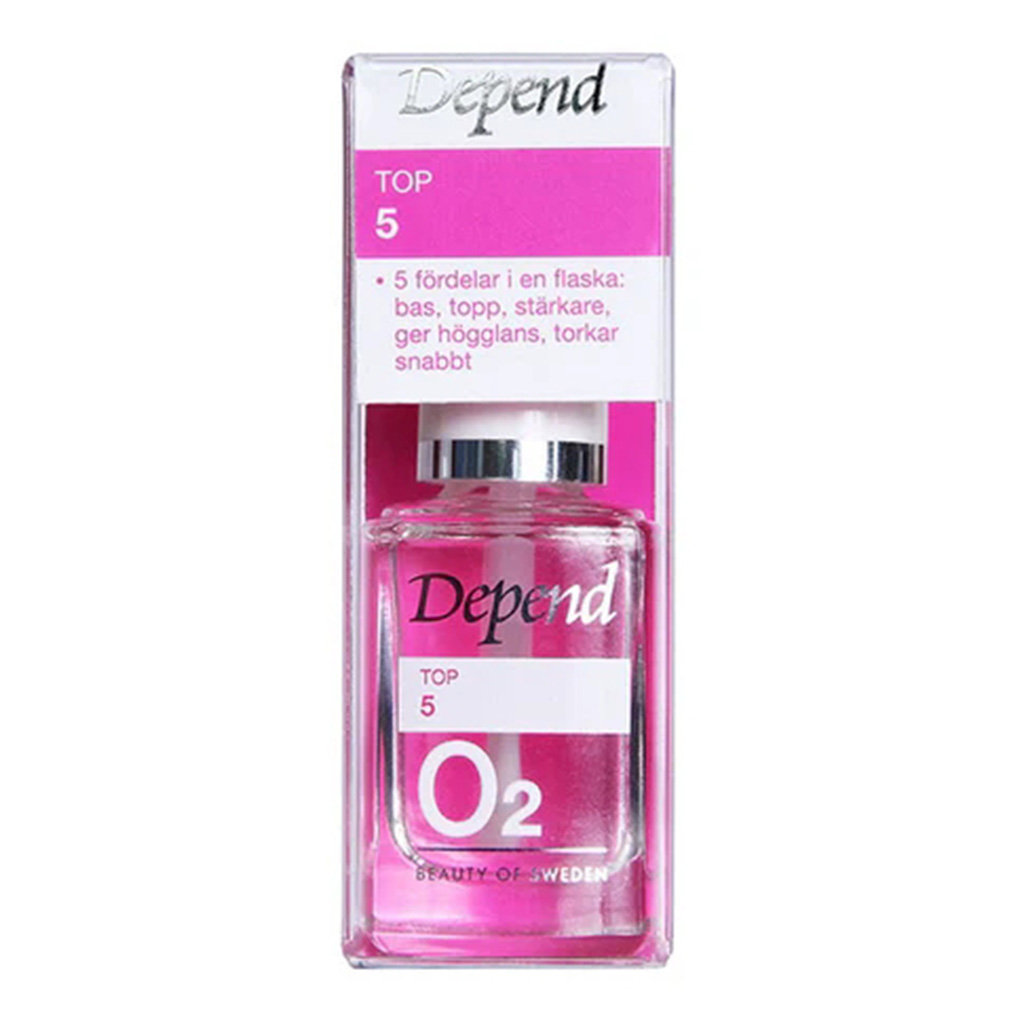 Depend, 5-in-1 oxygen nail care solution, Multi-benefit nail treatment solution, 11ml