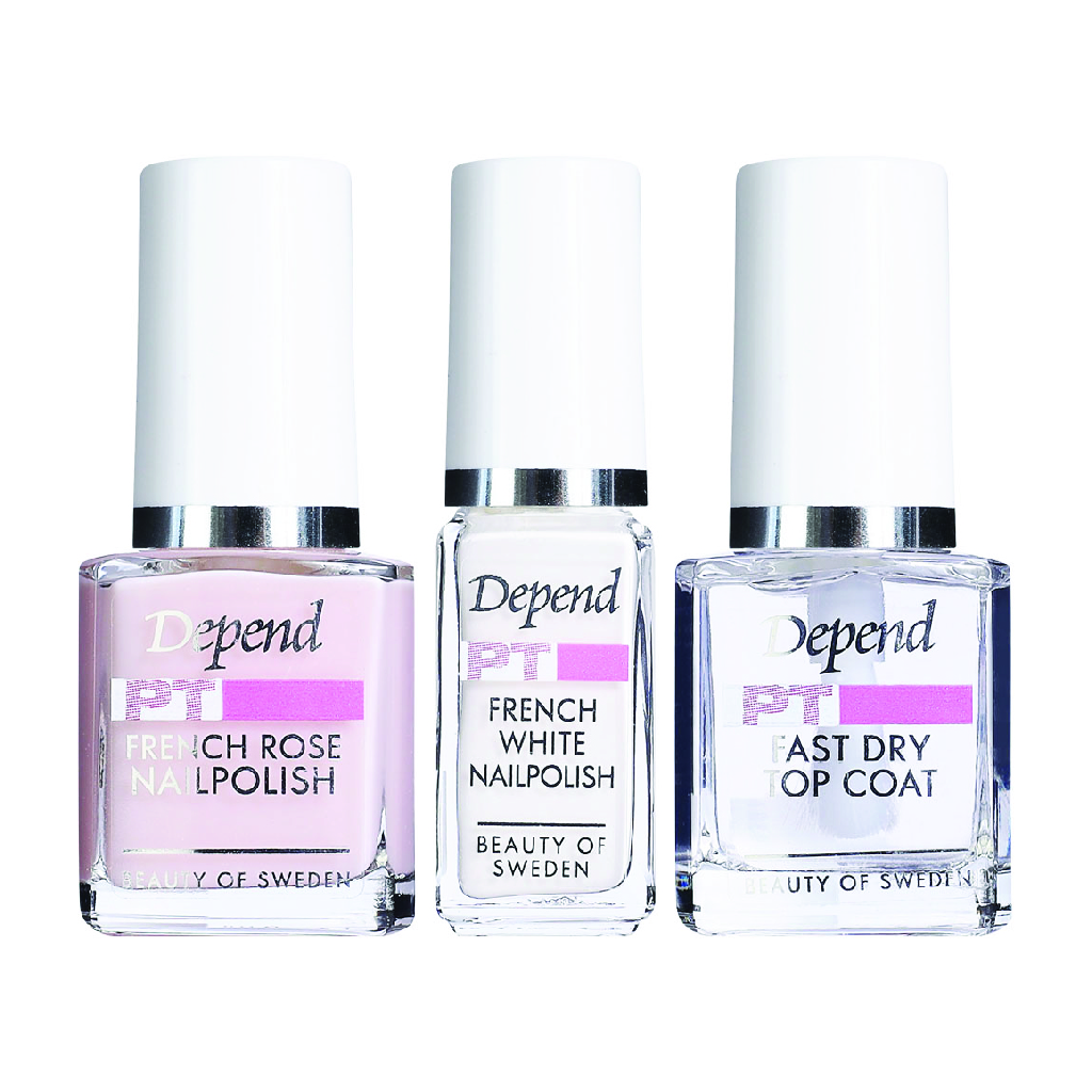 Depend, Nail Care Fransk Manikyr Kit, Complete French manicure nail care kit