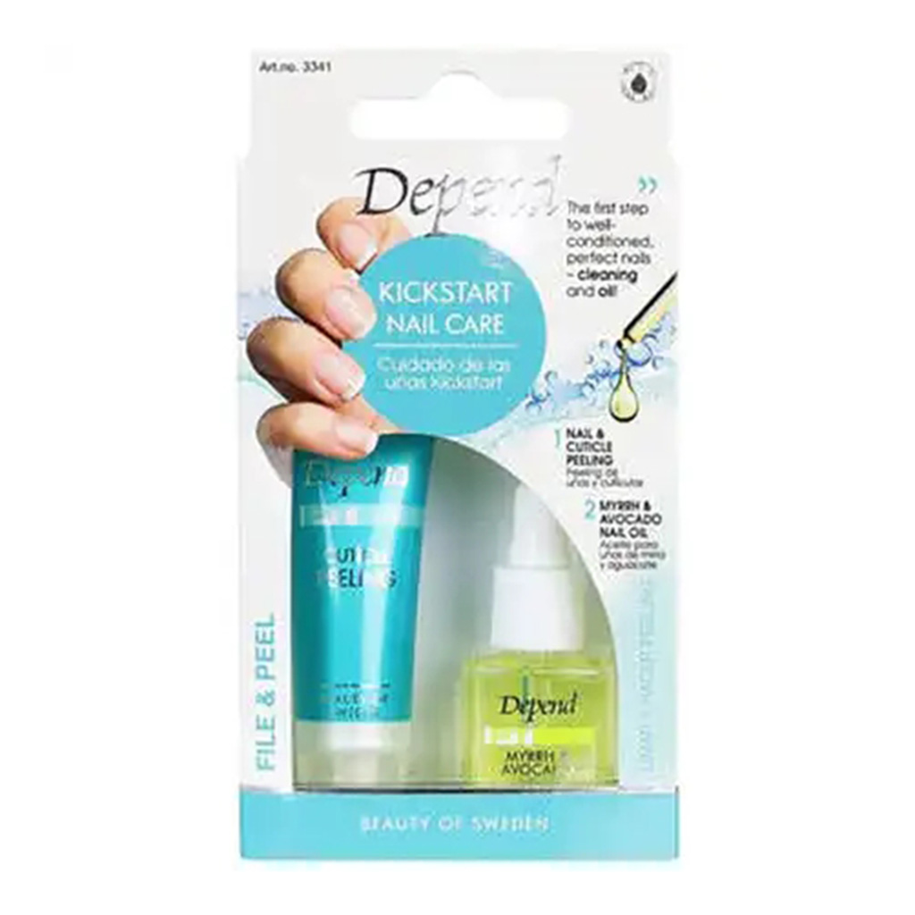 Depend, Kickstart 2 Step Nail Care Kit, Two-step nail care kit for healthy nails