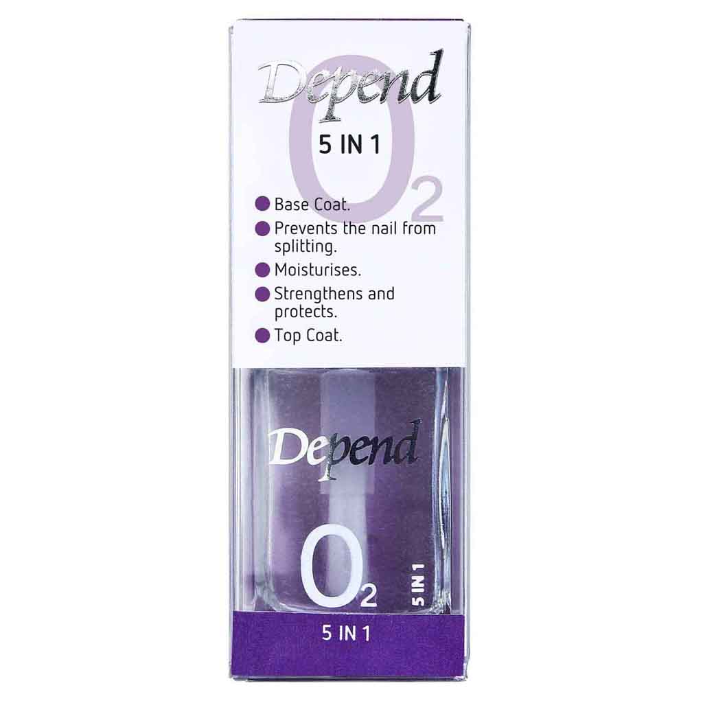 Depend, Nail Care O2 5-in-1 Treatment, Multi-action nail treatment for healthy nails, 10ml