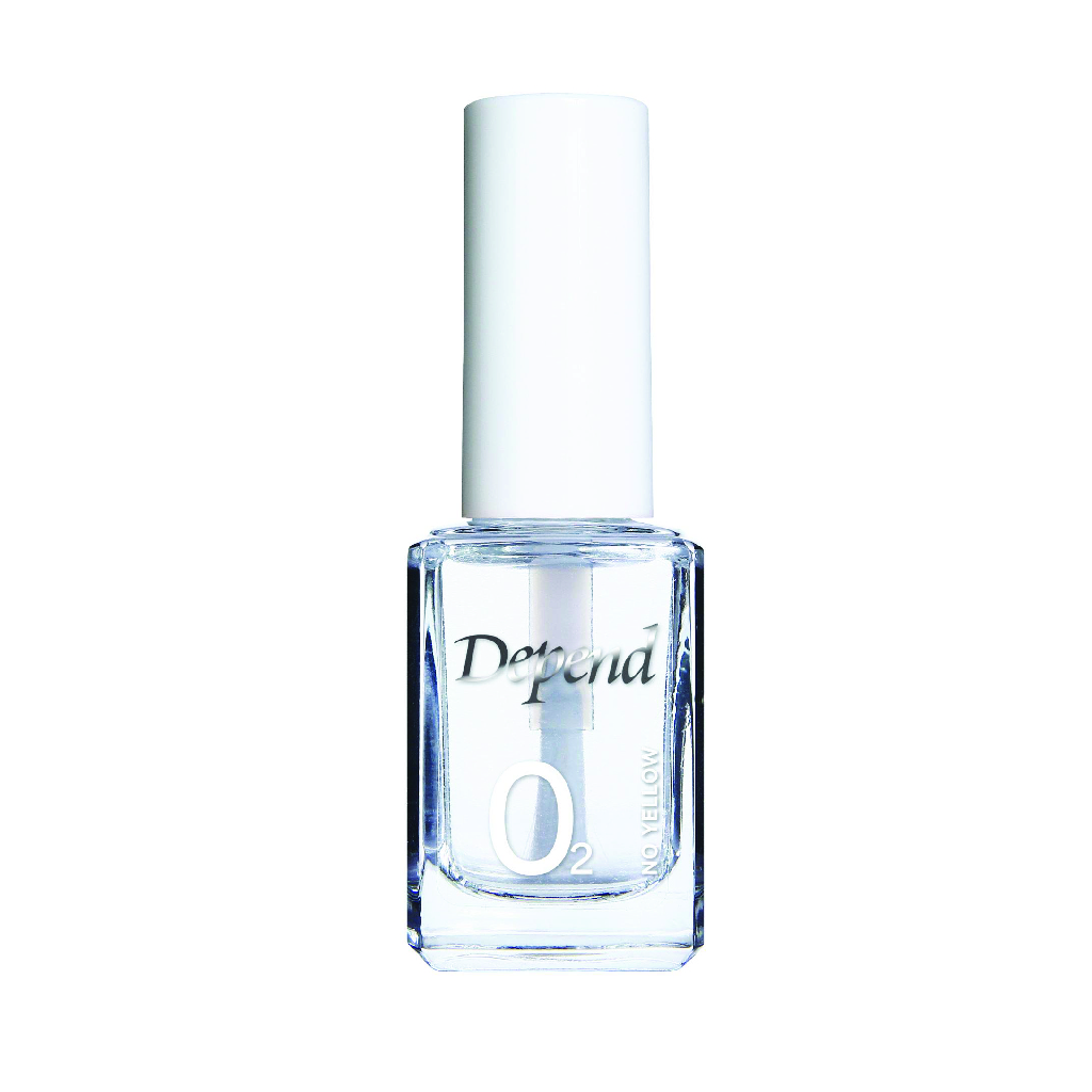 Depend, Nail Care O2 No Yellow, Breathable nail treatment to prevent yellowing, 10 ml