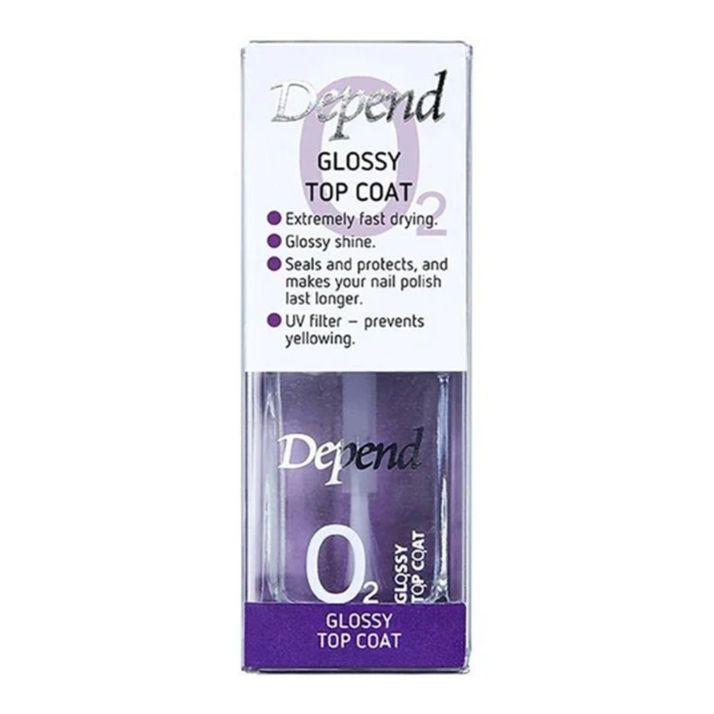 Depend Nail Care O2 Glossy Topcoat 10ml