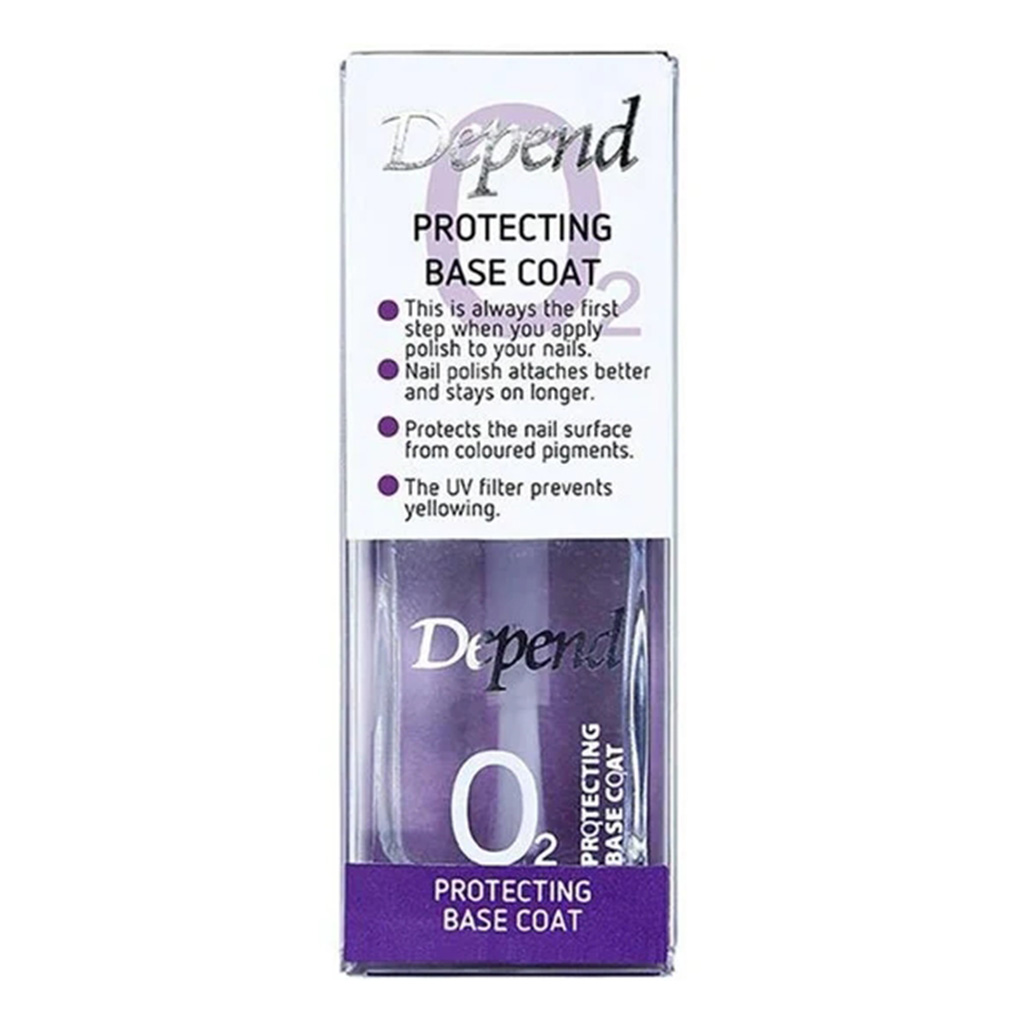 Depend, Nail care O2 protecting basecoat, Breathable basecoat for nail protection, 10 ml