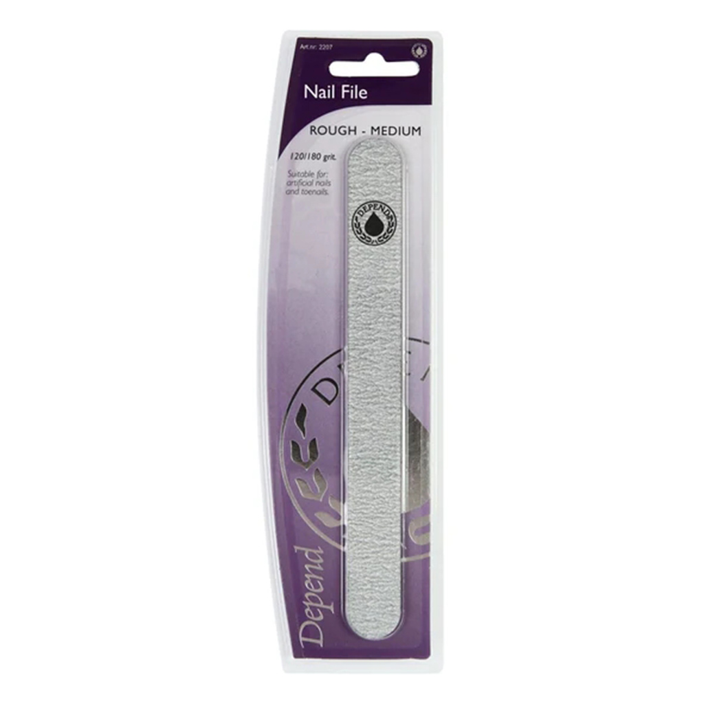 Depend, Nail File Rough and Medium, Dual texture nail file for shaping and smoothing nails