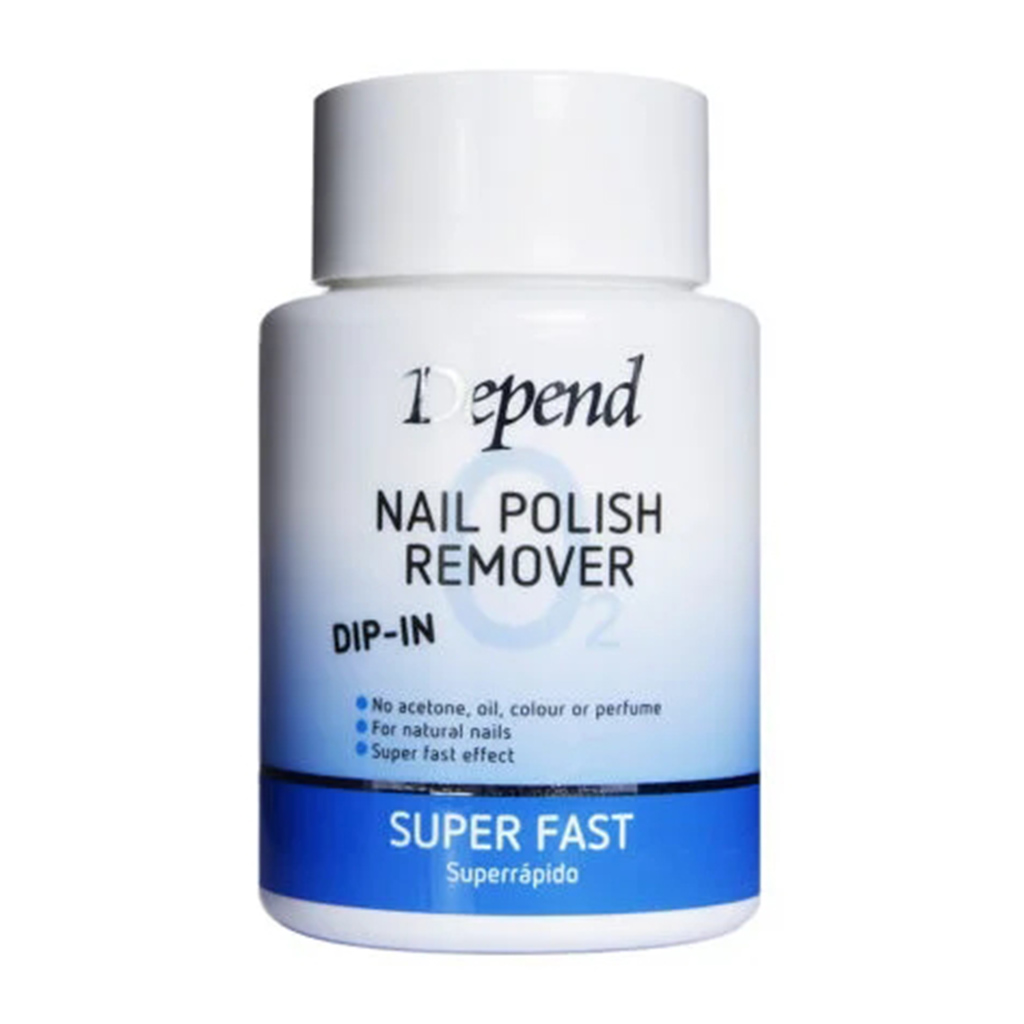 Depend, Super Fast Dip-In O2 Nail Polish Remover, Quick-acting oxygen-enriched nail polish remover, 75 ml