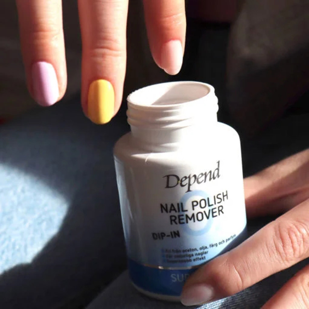 Depend, Super Fast Dip-In O2 Nail Polish Remover, Quick-acting oxygen-enriched nail polish remover, 75 ml