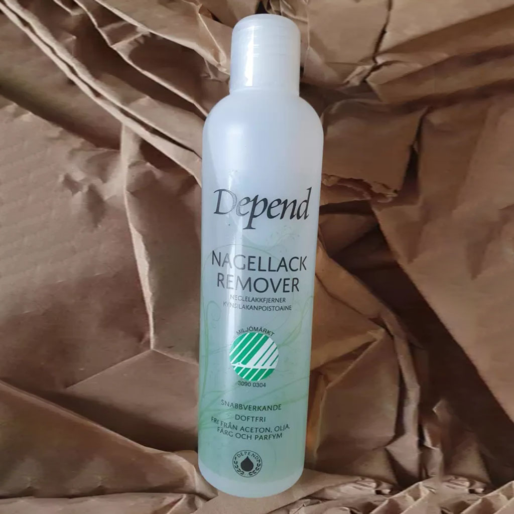 Depend, Eco-Friendly Nail Polish Remover, Acetone-free gentle remover for healthy nails, 250 ml