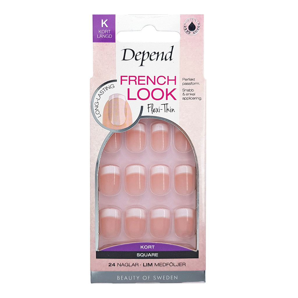Depend French Look Pink Short Nails