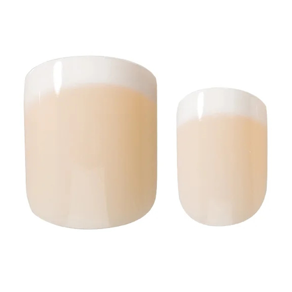 Depend, French look short beige nails, Natural-looking short beige artificial nails