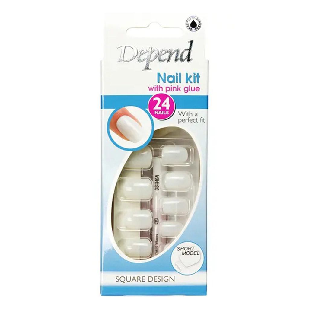 Depend, Medium square design nail kit, Nail care kit with medium square tools
