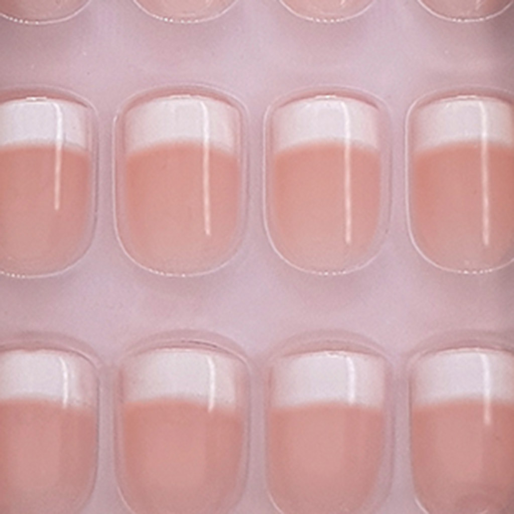 Depend, Square Design Short Nails, Natural look artificial nails with square shape