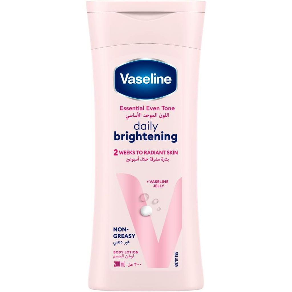 Vaseline, Essential Even Tone Daily Brightening Lotion, Moisturizing lotion for even skin tone, 200 ml