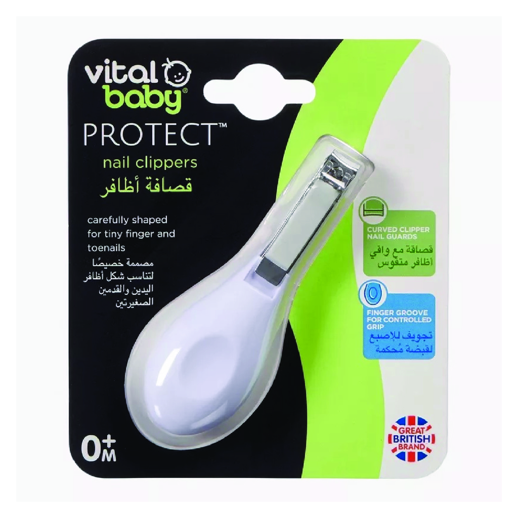 Vital Baby, Protect Grooming Nail Clippers, Safe and gentle nail clippers for babies
