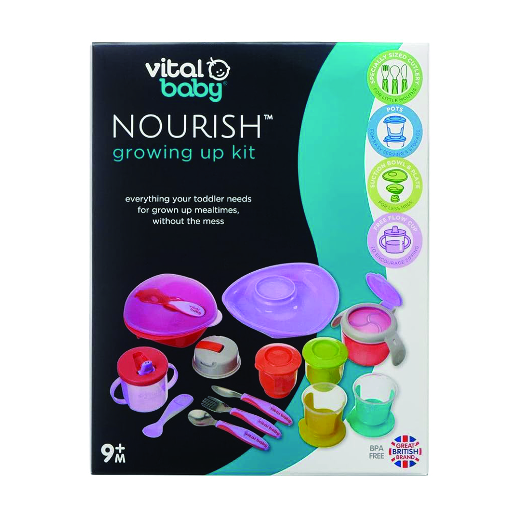 Vital Baby, Nourish Growing Up Kit - Pop, Essential feeding and care kit for toddlers