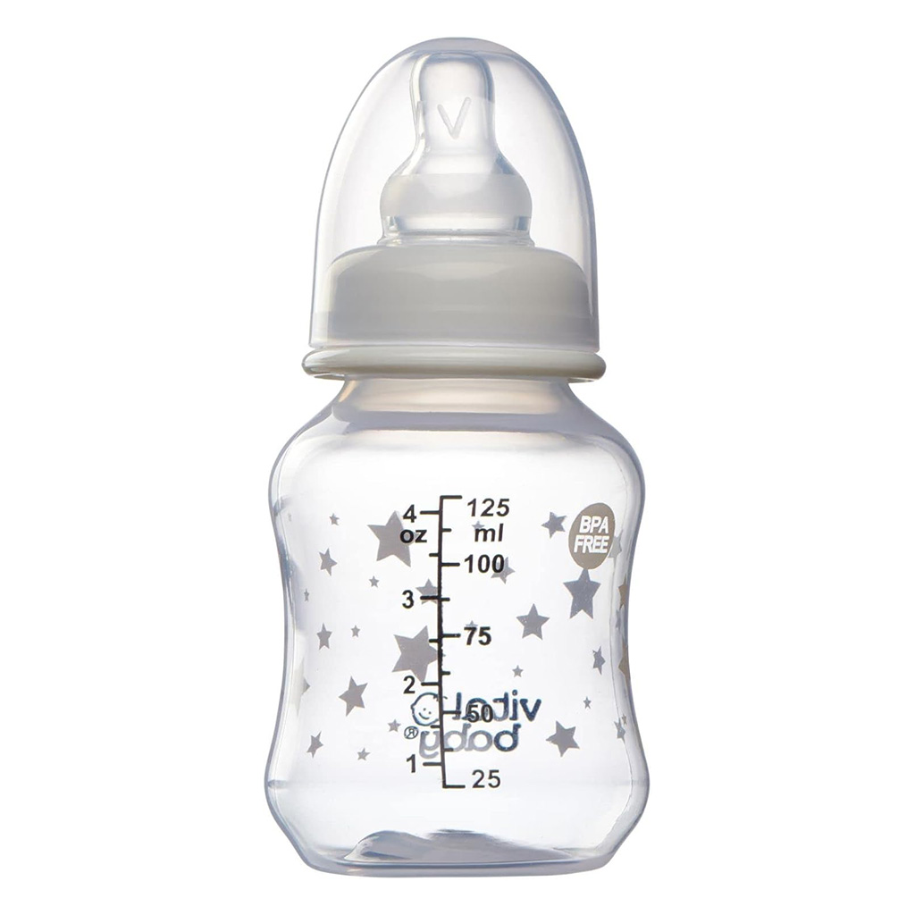 Vital Baby, Nurture Perfectly Simple Feeding Bottle, Easy to clean natural feel feeding bottle, 100 ml