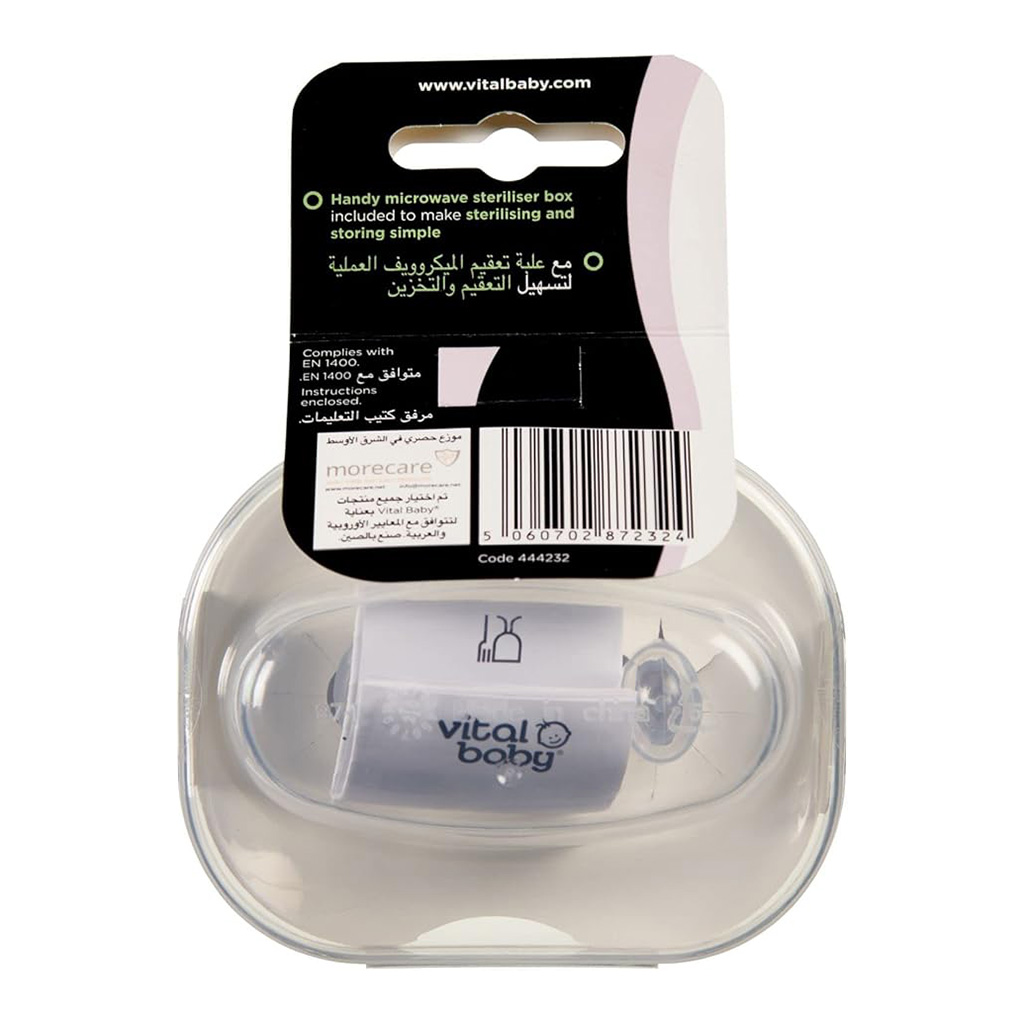 Vital Baby Soothe Soft Touch Soother, Girl, 0 Months & Above,  Pack Of 2'S