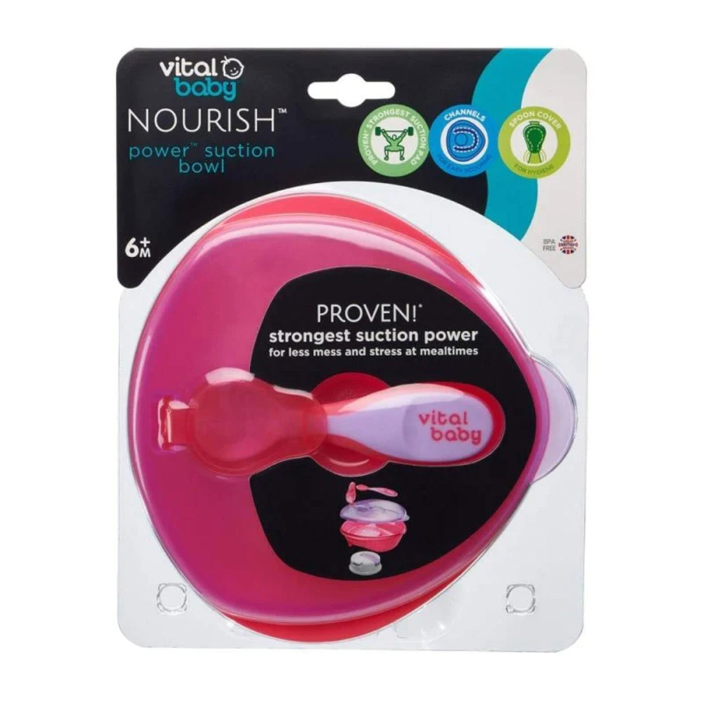 Vital Baby, Nourish Power Suction Bowl, Non-slip suction bowl for easy feeding