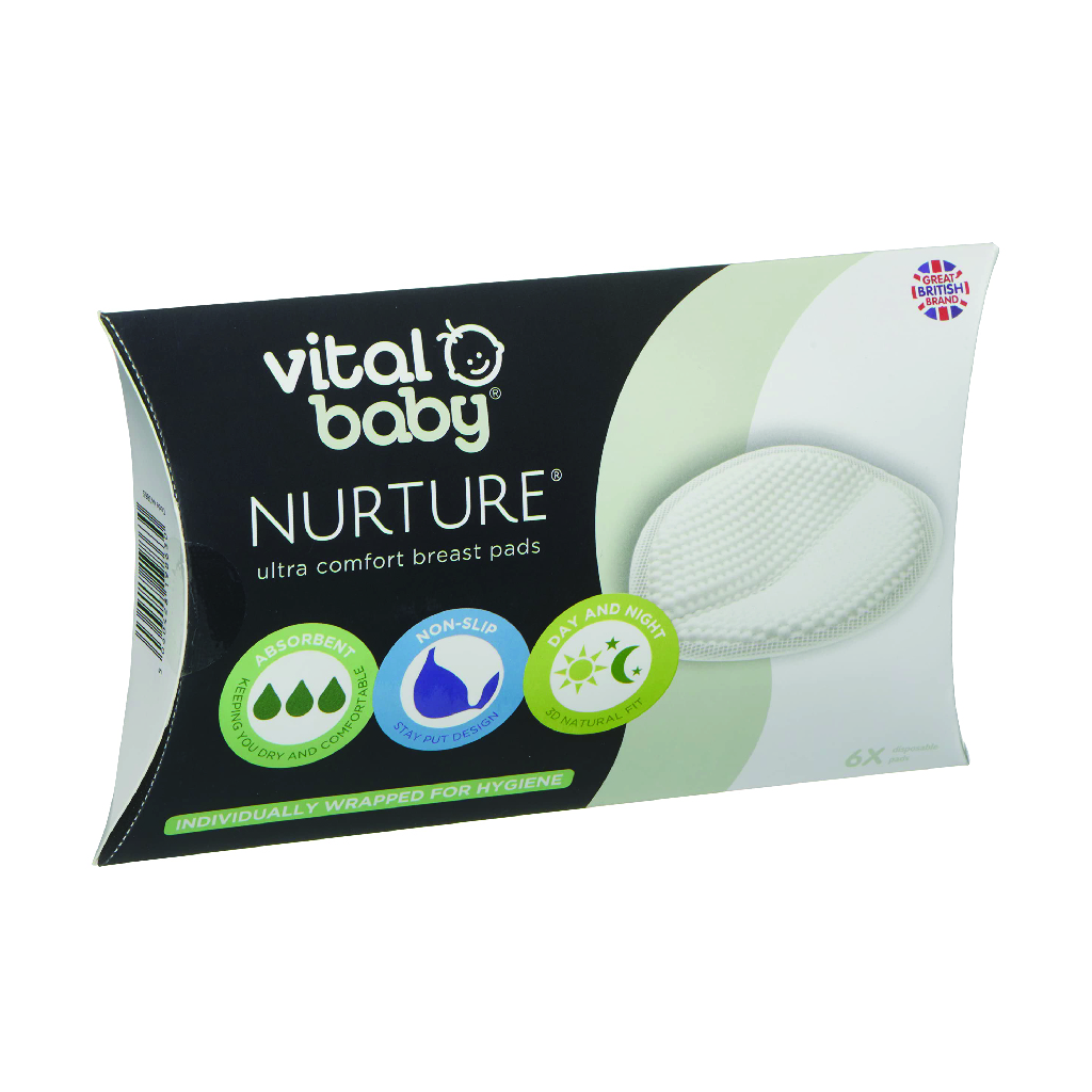 Vital Baby, Nurture Ultra Comfort Breast Pads, Soft absorbent breast pads for nursing mothers