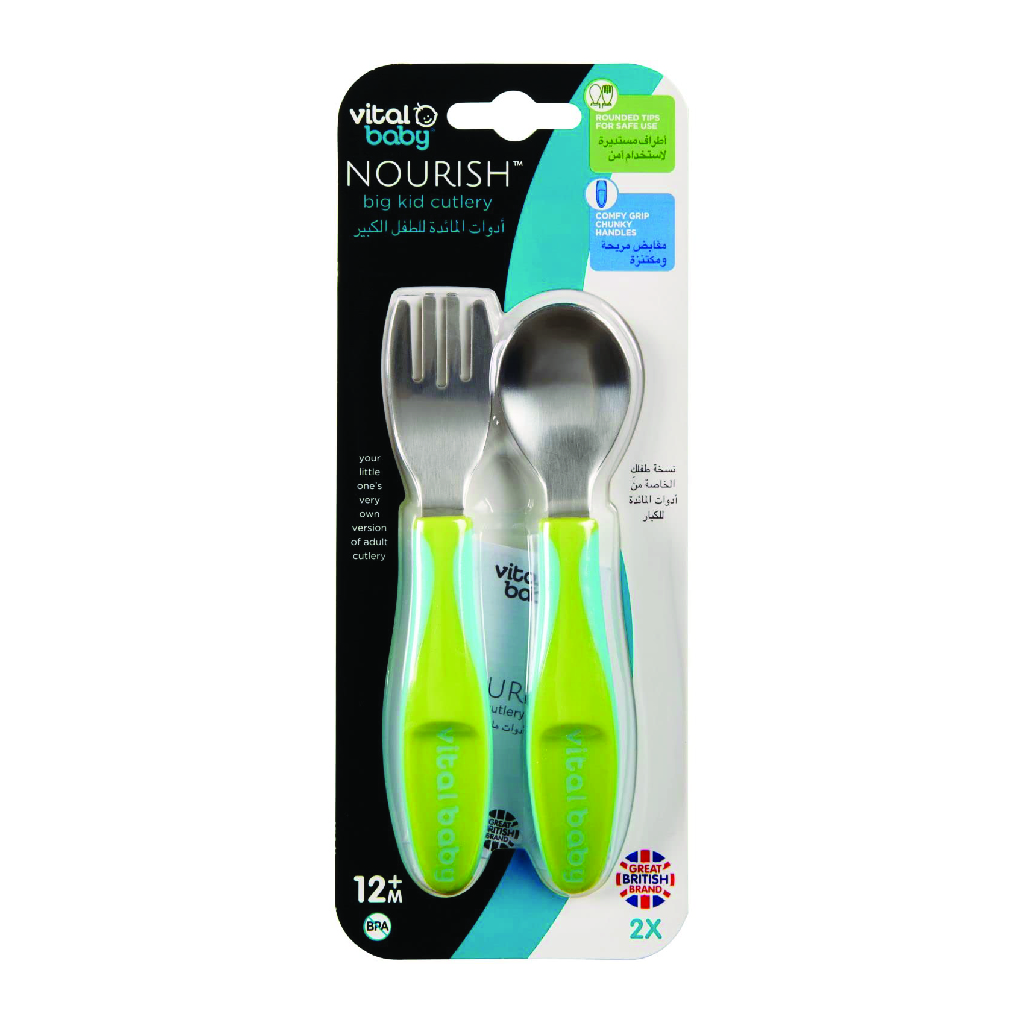Vital Baby Nourish Big Kid Cutlery (2 Pack) - Pop