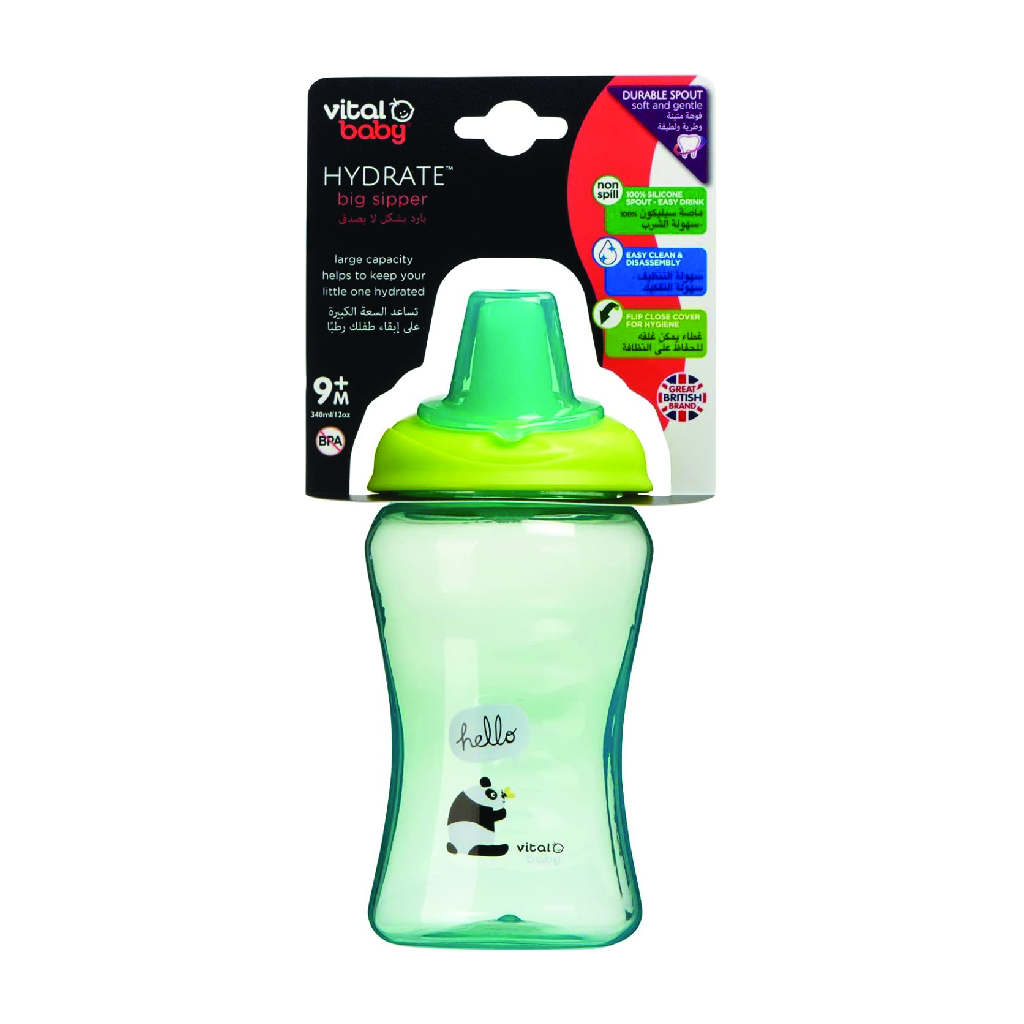 Vital Baby, Hydrate Big Sipper - Pop, Easy-to-use toddler sipper cup for hydration