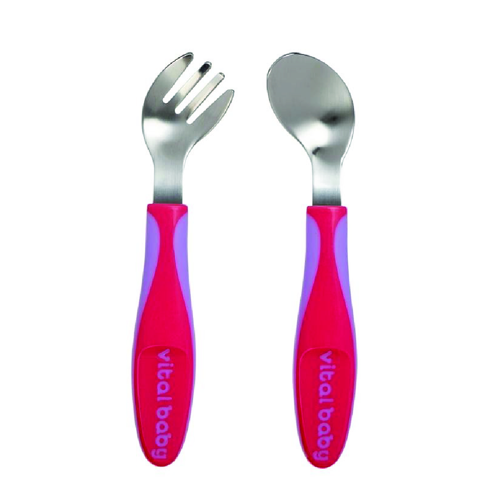 Vital Baby Nourish Big Kid Cutlery (2 Pack) - Fizz