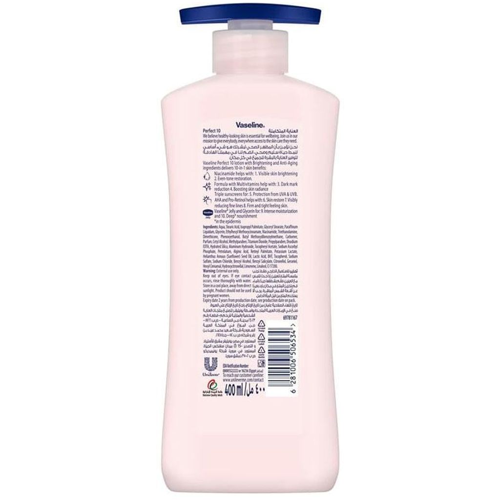 Vaseline Perfect 10 Body Lotion, 400ml