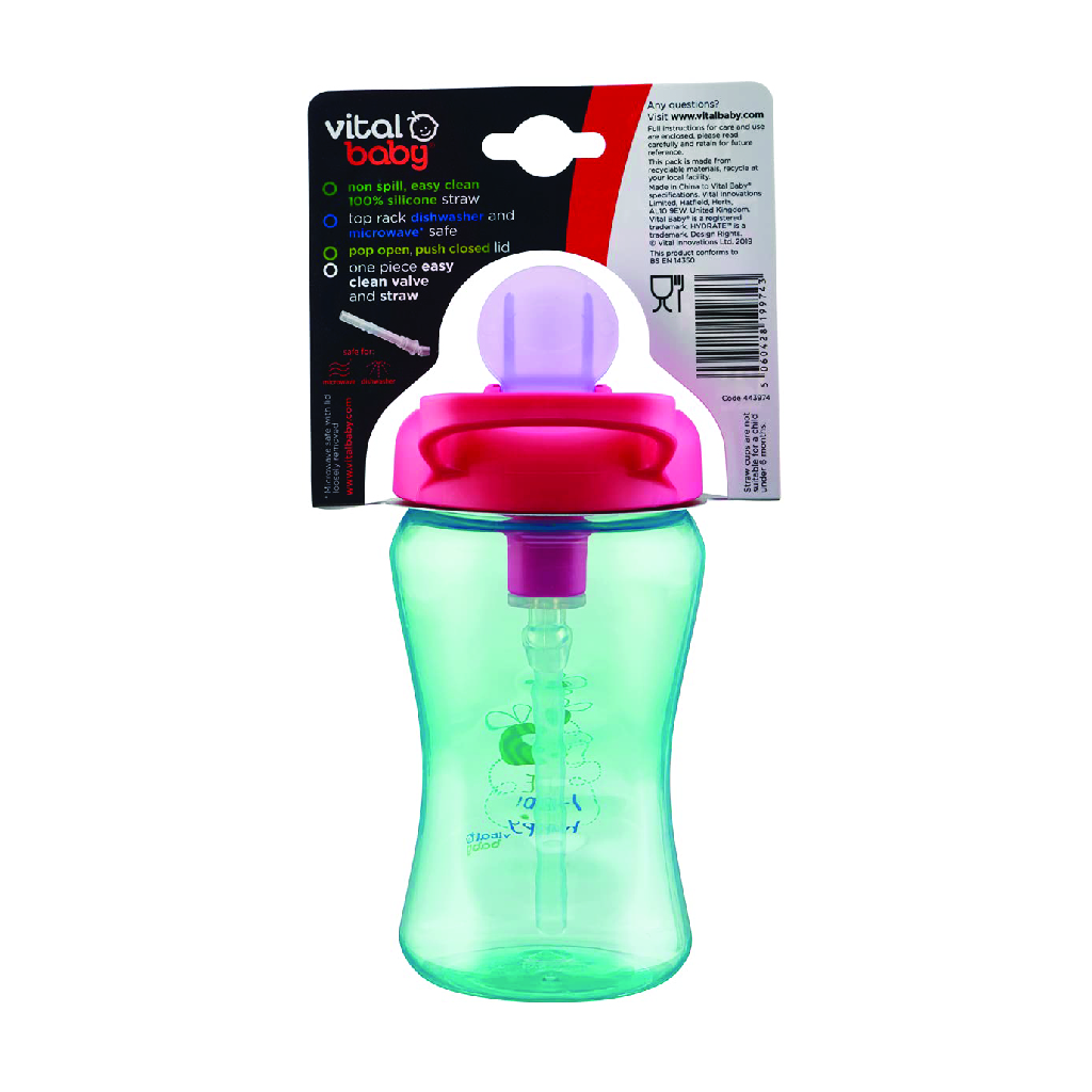 Vital Baby Hydrate Sippy Straw - Fizz