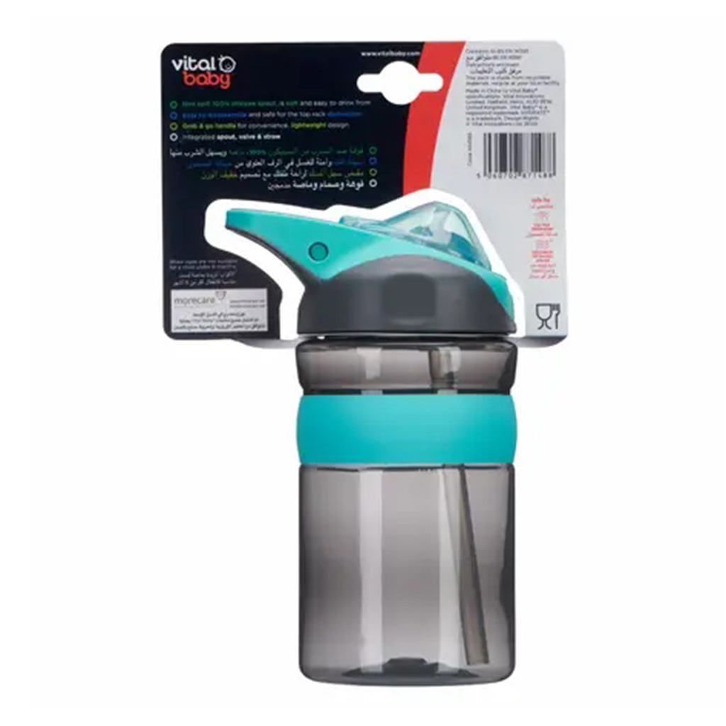 Vital Baby, Hydrate Kids Flip Spout Sipper Pop, Easy-to-use flip spout sipper for toddlers