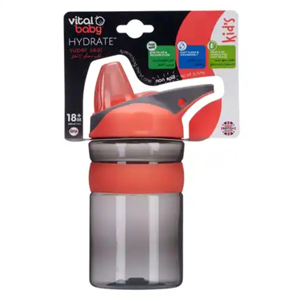 Vital Baby, Hydrate Kids Super Seal Sipper Fizz, Secure spill-proof sipper cup for kids