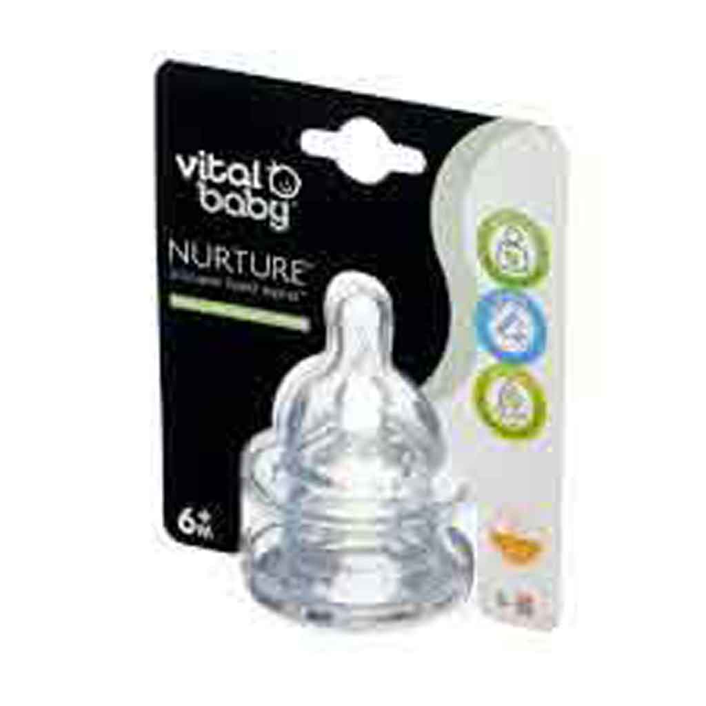 Vital Baby Nurture Breast Like Feeding Teats Fast Flow (2 Pack)