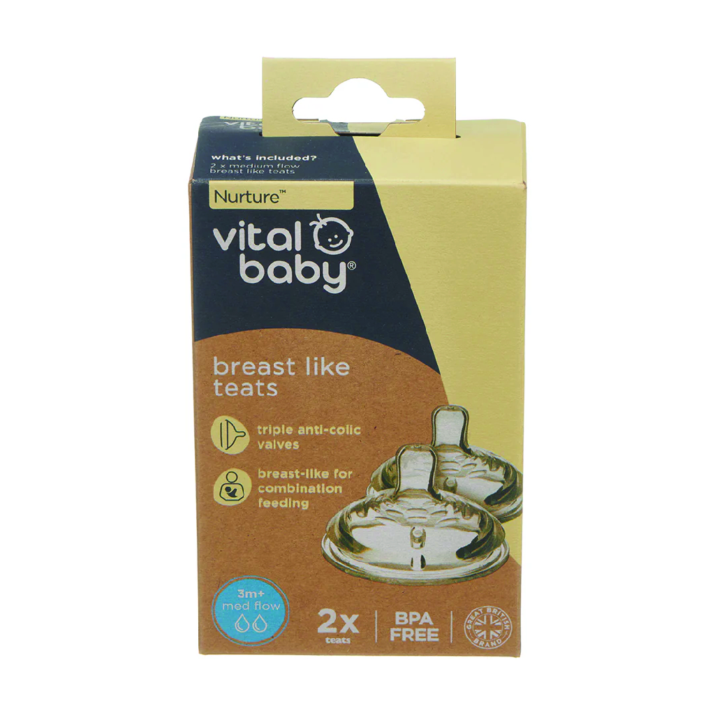 Vital Baby Nurture Perfectly Simple Teat - Medium Flow (2 Pack)