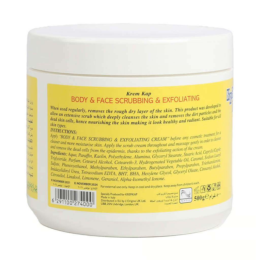 Krem Kap, Body and face scrub, Exfoliating scrub for smooth healthy skin, 500 g
