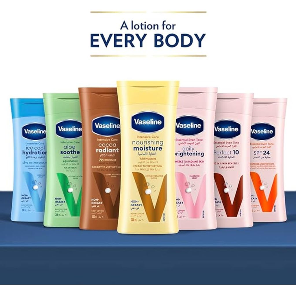 Vaseline, Essential Even Tone SPF 24 Body Lotion, Moisturizing lotion with sun protection, 200 ml