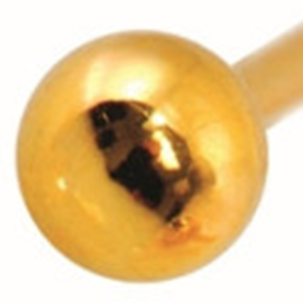 Caflon Fashion Sense FJBG3 24K Gold-Plated Ball Stud Earrings - 3mm, Pack of 4's