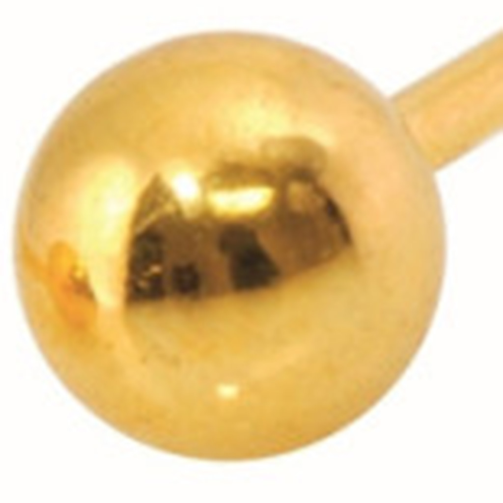 Caflon, Fashion Sense 24K Gold-Plated Ball Stud Earrings, Elegant 4mm hypoallergenic earrings, 4 mm