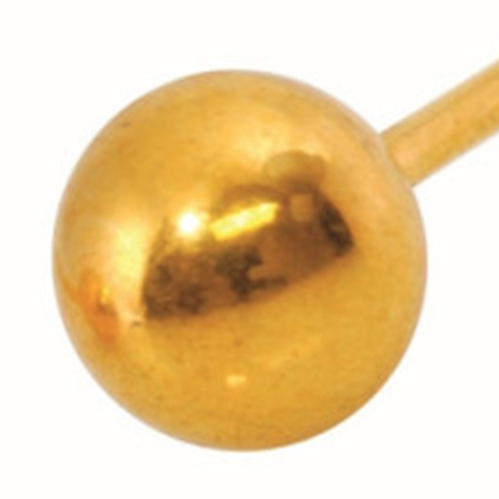 Caflon, Fashion Sense FJBG5 24K Gold-Plated Ball Stud Earrings, Elegant 5mm gold-plated earrings