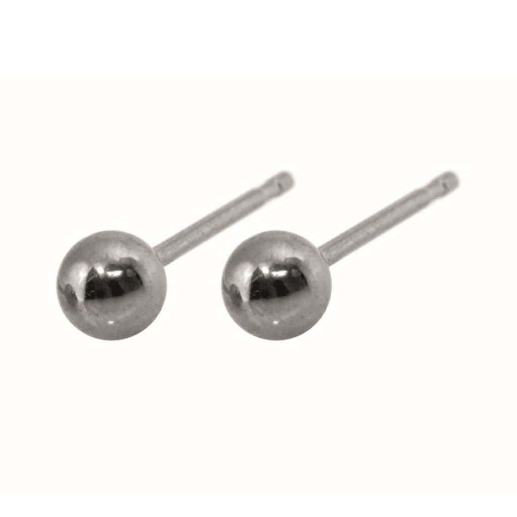 Caflon, Fashion Sense Stainless Steel Ball Stud Earrings, Durable hypoallergenic 4mm earrings