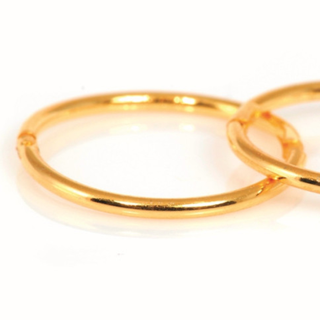 Caflon, Fashion Sense Gold-Plated Hoop Earrings, Stylish 0.5 inch gold-plated hoop earrings, 0.5 inch