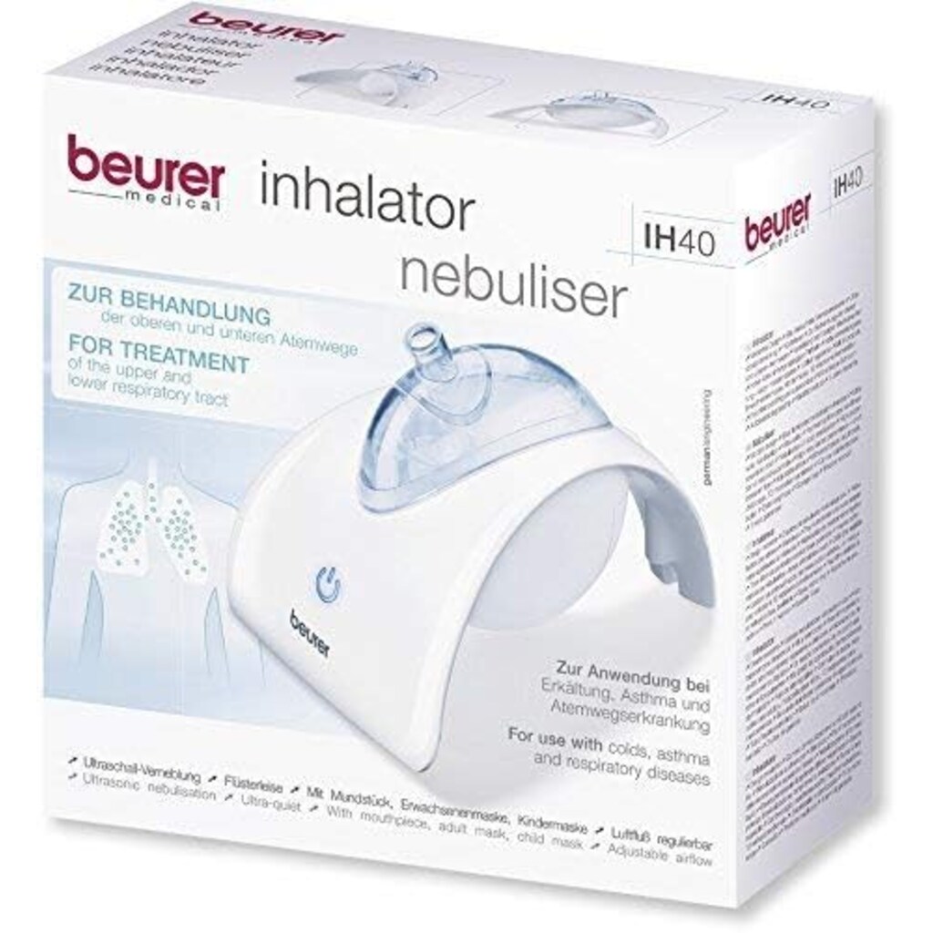 Beurer, IH 40 Nebulizer, Portable nebulizer for respiratory therapy treatments