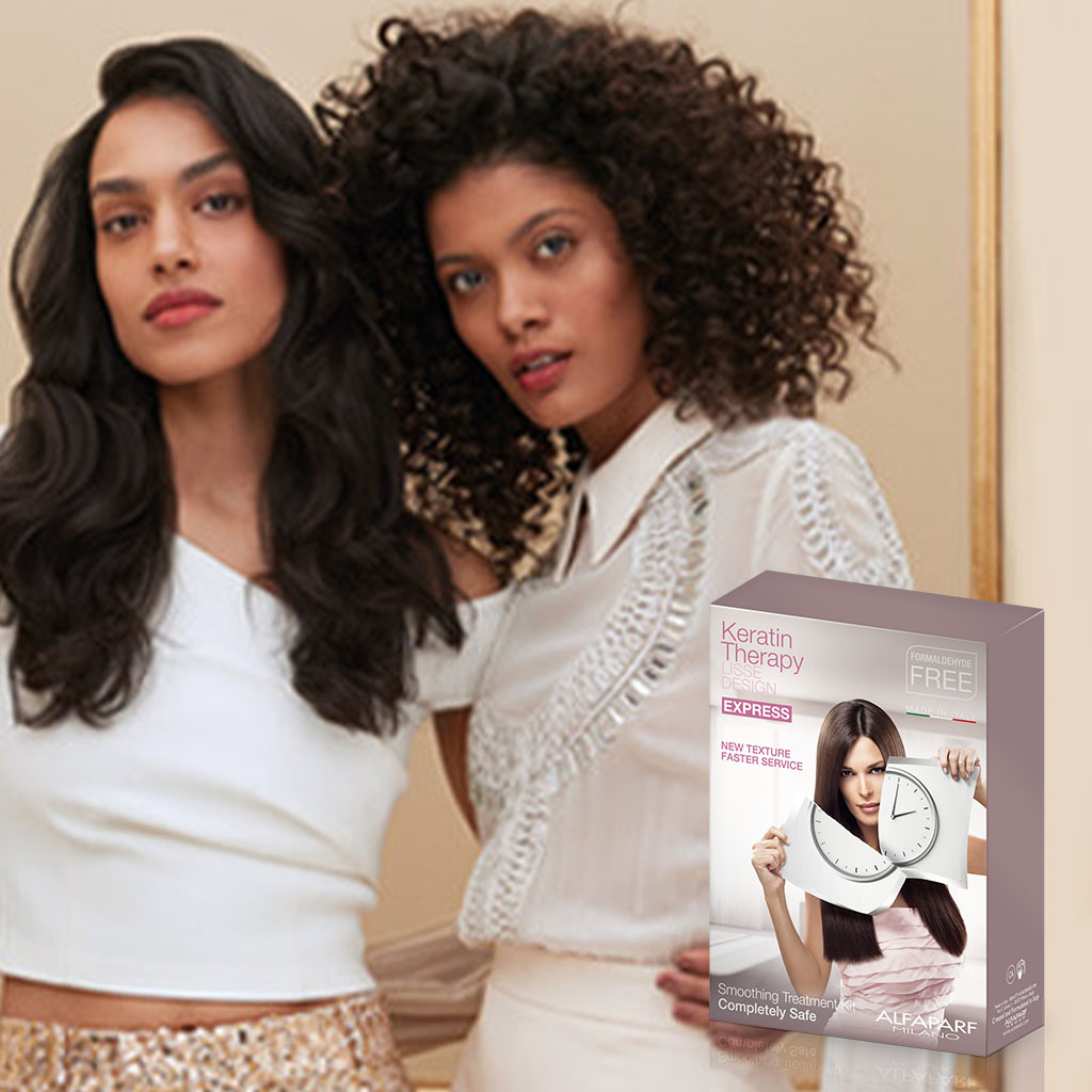 Alfaparf Keratin Therapy Lisse Design Express Hair Smoothing Kit for Smooth & Defined Hair