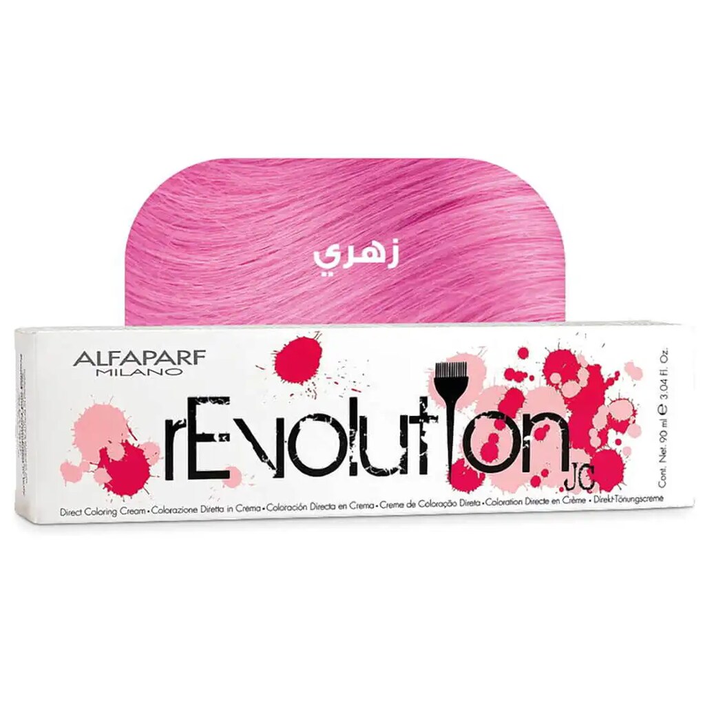 Alfaparf Milano, Revolution Direct Hair Coloring Cream Pink, Vibrant long-lasting hair color cream, 90 ml