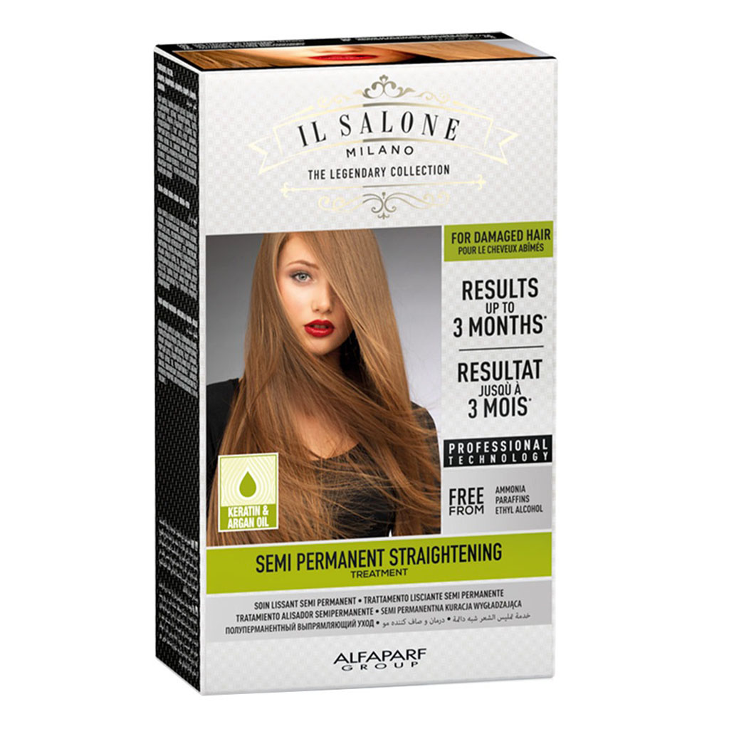 Il Salone, Protein Straightening Kit with Argan Oil, Hair smoothing treatment with nourishing argan oil