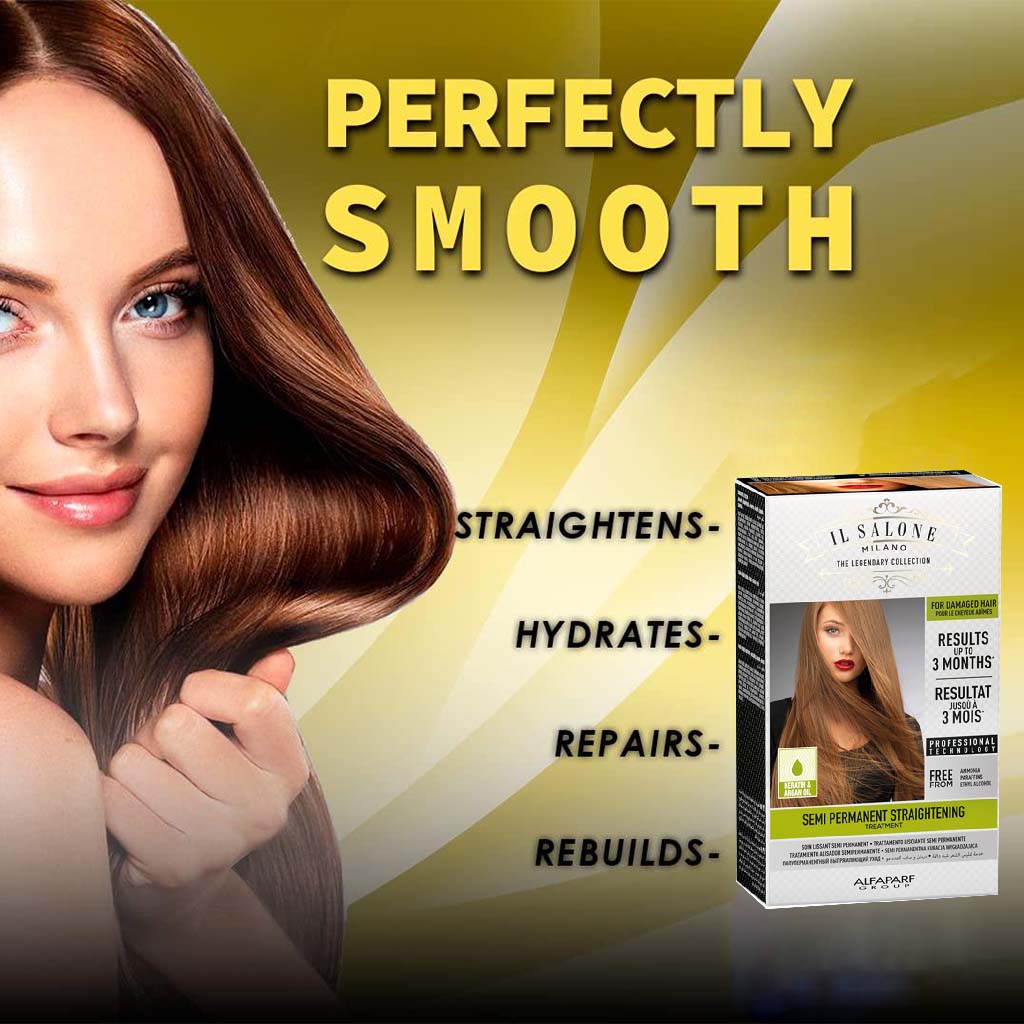 Il Salone, Protein Straightening Kit with Argan Oil, Hair smoothing treatment with nourishing argan oil