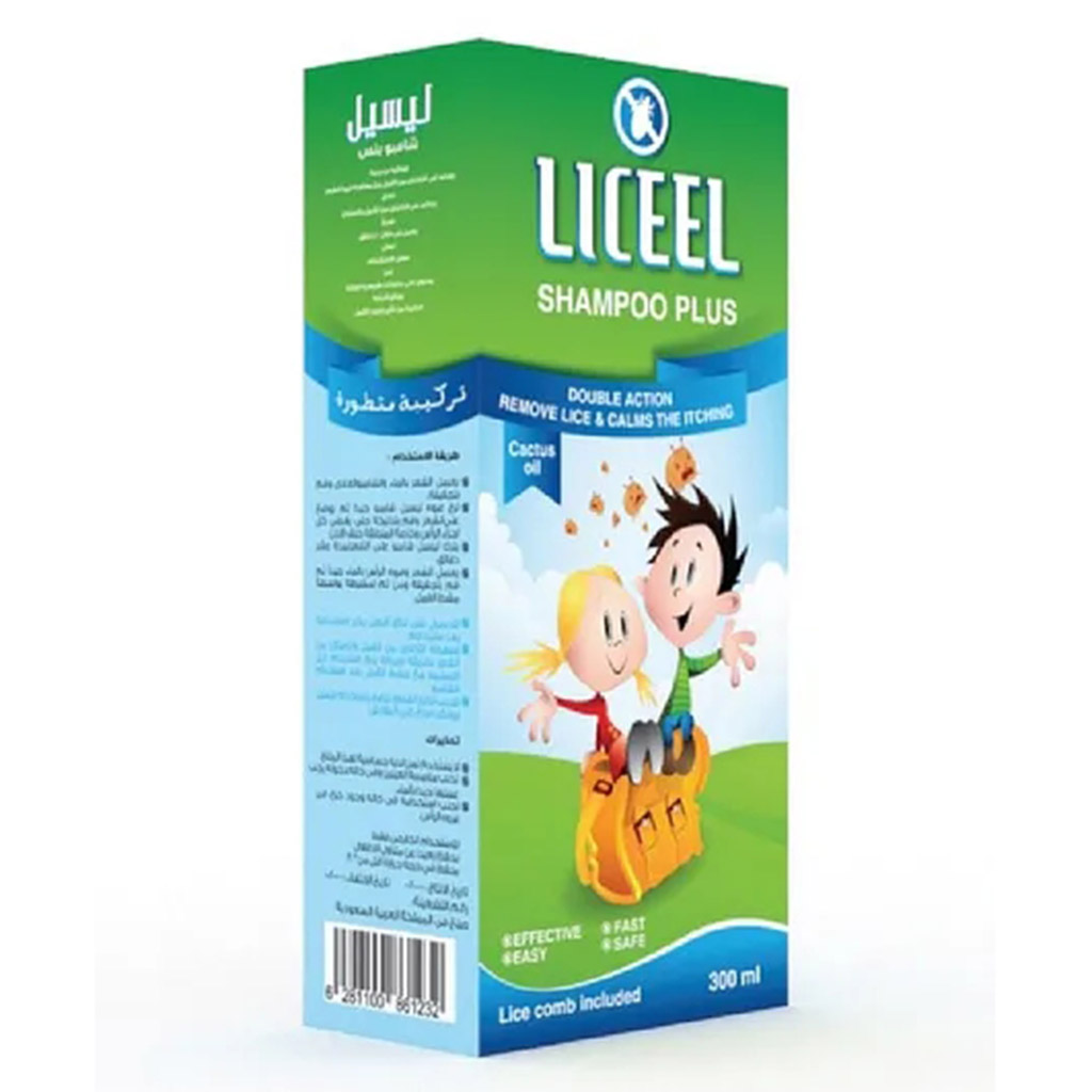 Liceel Plus, Anti-Lice Eliminating and Recovering Shampoo, Effective shampoo for lice removal and scalp care, 300ml