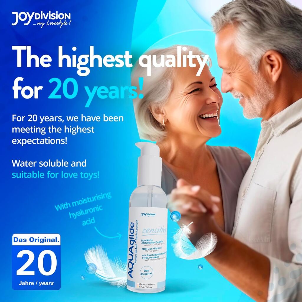 Joy Division, Aquaglide Sensitive Water-Based Lubricant, Gentle lubricant for sensitive skin, 125ml