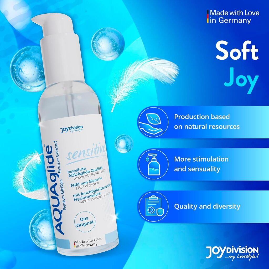 Joy Division, Aquaglide Sensitive Water-Based Lubricant, Gentle lubricant for sensitive skin, 125ml